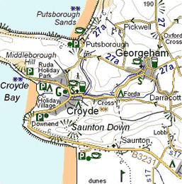 map extract - Croyde