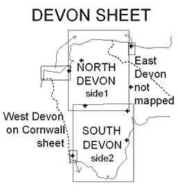 Devon Map area covered