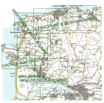 Walking Maps of Croyde & Georgeham and Mortehoe & Woolacombe: Areas Covered