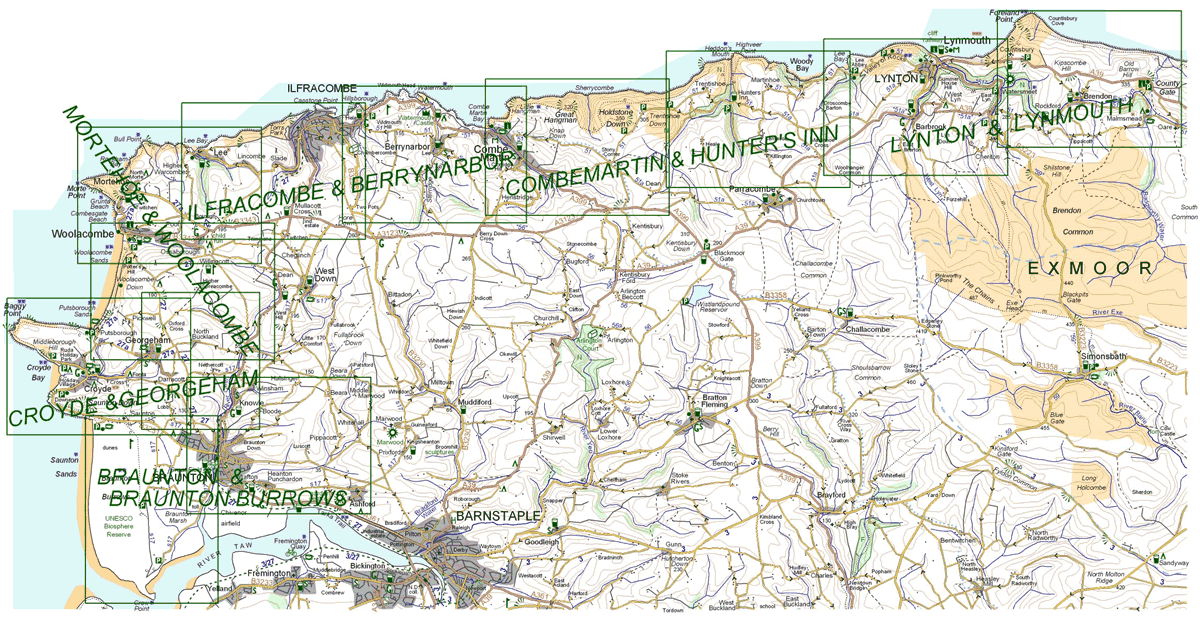north devon walking maps