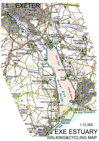 Walking Maps of South Devon: Exe Estuary